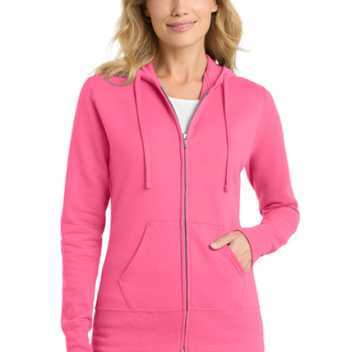 Port & Co™ Women's Core Fleece Full-Zip Hooded Sweatshirt