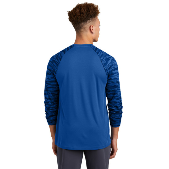 Sport-Tek® Drift Camo Colorblock Long Sleeve Tee