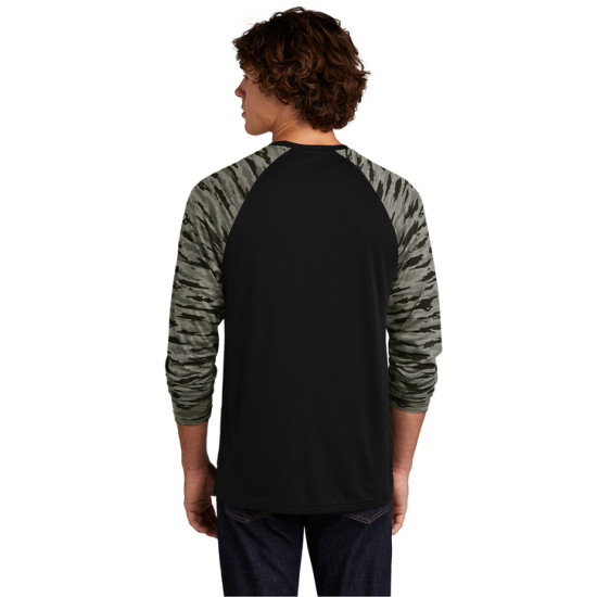 Sport-Tek® Drift Camo Colorblock Long Sleeve Tee