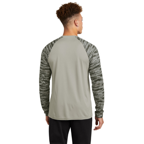 Sport-Tek® Drift Camo Colorblock Long Sleeve Tee