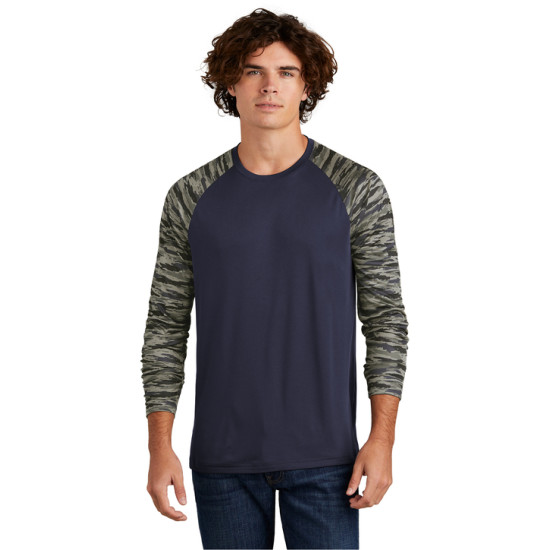 Sport-Tek® Drift Camo Colorblock Long Sleeve Tee