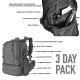 Black Tactical 3 Day Military Tactical Combat Assault Pack