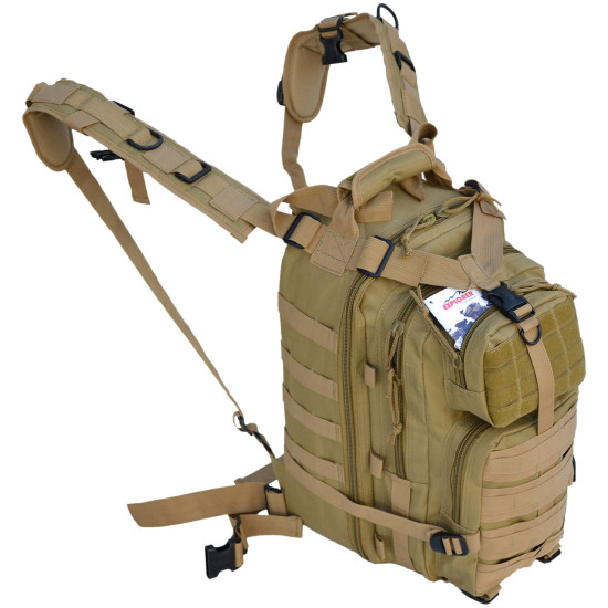 Coyote Tan Tactical 72 Hour Combat Rucksack Backpack