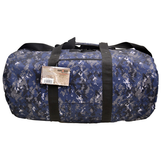 Tactical Round Navy Digital Duffel Bag