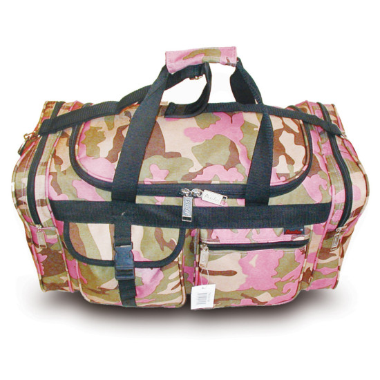 13" Pink Camo Duffle Bag Carry On 