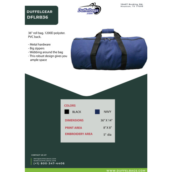 36" DuffelGear Large Roll Duffel Bag