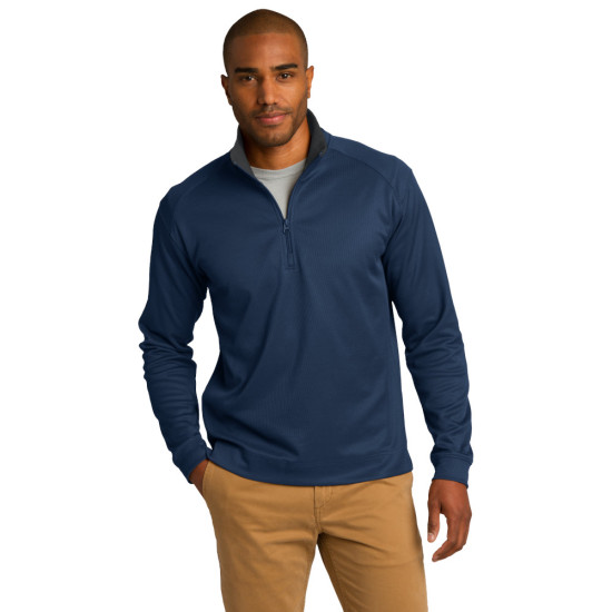 Port Authority® Vertical Texture 1/4-Zip Pullover