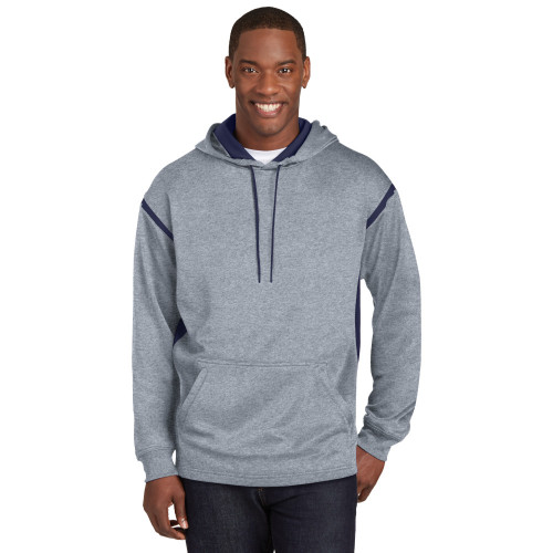 Sport-Tek® Tech Fleece Colorblock Hooded Sweatshirt