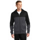 Sport-Tek® Tech Fleece Colorblock Full-Zip Hooded Jacket