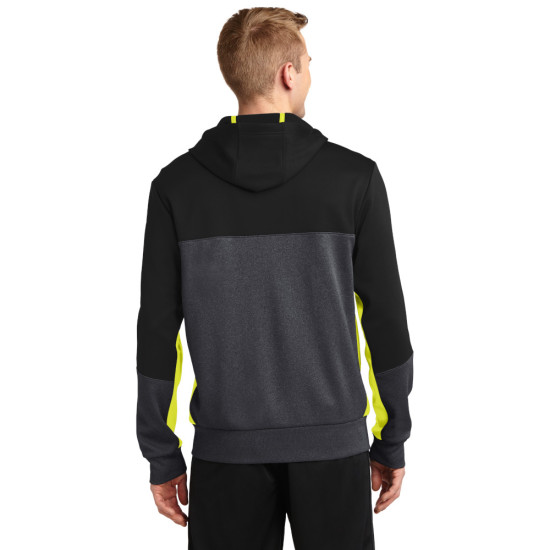 Sport-Tek® Tech Fleece Colorblock Full-Zip Hooded Jacket