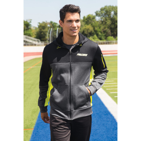 Sport-Tek® Tech Fleece Colorblock Full-Zip Hooded Jacket