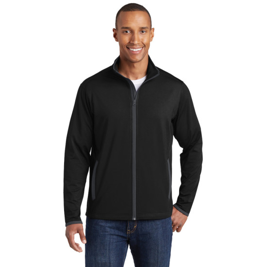 Sport-Tek® Sport-Wick® Stretch Contrast Full-Zip Jacket