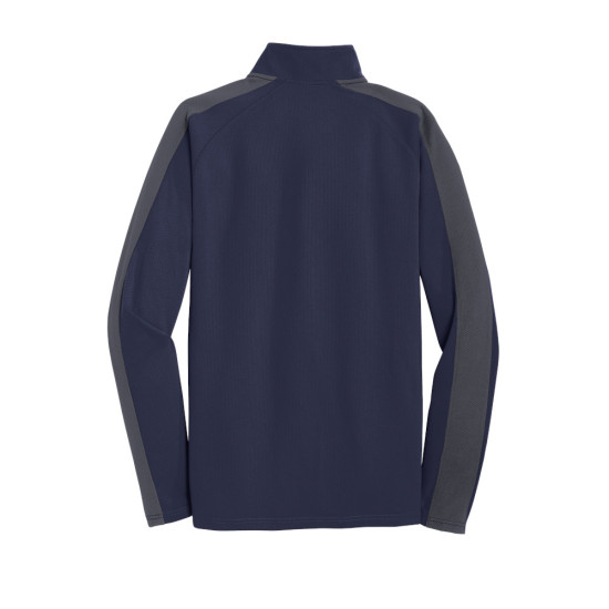 Sport-Tek® Sport-Wick® Textured Colorblock 1/4-Zip Pullover