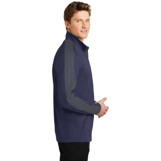 Sport-Tek® Sport-Wick® Textured Colorblock 1/4-Zip Pullover