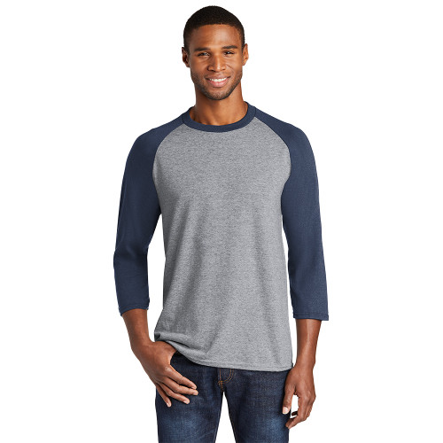 Port & Company® Core Blend 3/4-Sleeve Raglan Tee