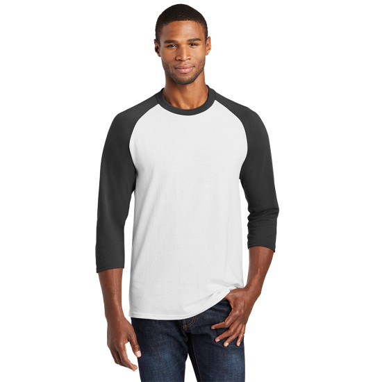 Port & Company® Core Blend 3/4-Sleeve Raglan Tee