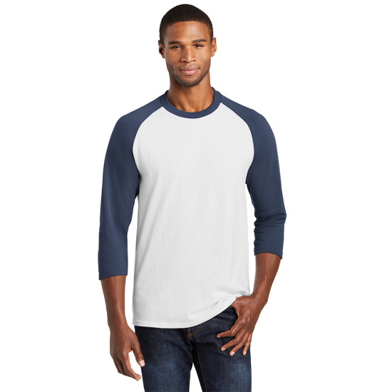 Port & Company® Core Blend 3/4-Sleeve Raglan Tee