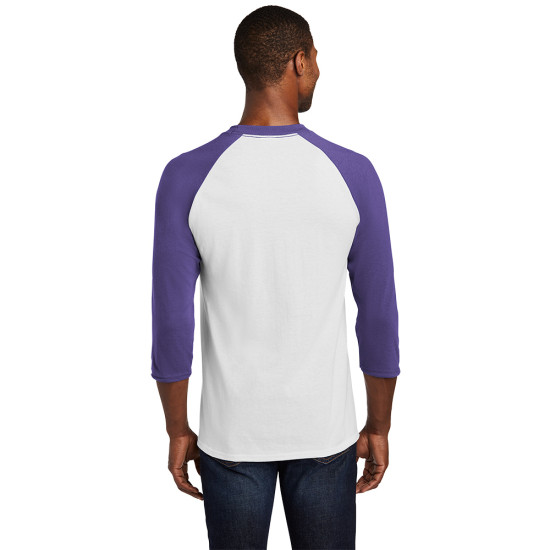Port & Company® Core Blend 3/4-Sleeve Raglan Tee