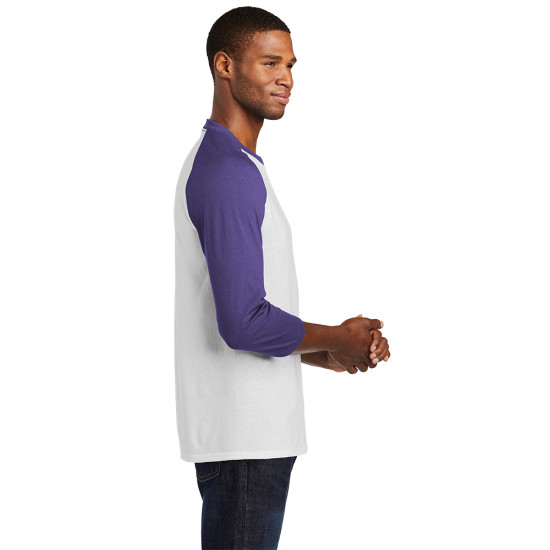 Port & Company® Core Blend 3/4-Sleeve Raglan Tee