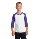 Port & Company® Youth Core Blend 3/4-Sleeve Raglan Tee