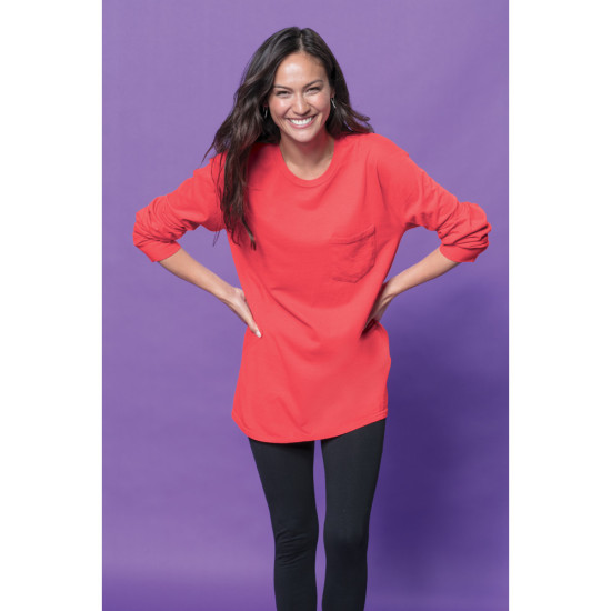 Port & Company® Beach Wash™ Garment-Dyed Long Sleeve Pocket Tee