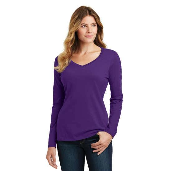Port & Company® Ladies Long Sleeve Fan Favorite™ V-Neck Tee