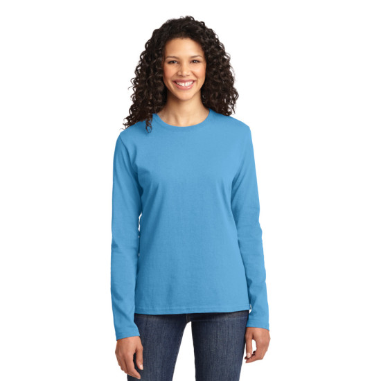 Port & Company® Ladies Long Sleeve Core Cotton Tee