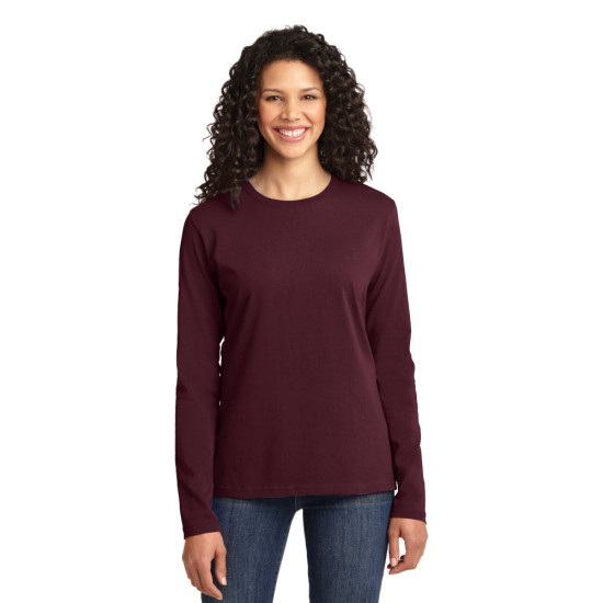 Port & Company® Ladies Long Sleeve Core Cotton Tee