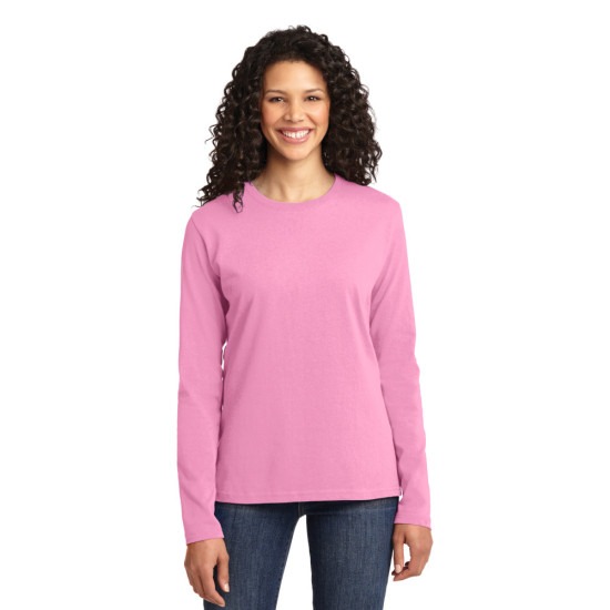 Port & Company® Ladies Long Sleeve Core Cotton Tee