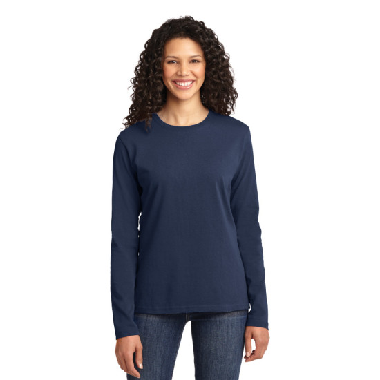 Port & Company® Ladies Long Sleeve Core Cotton Tee