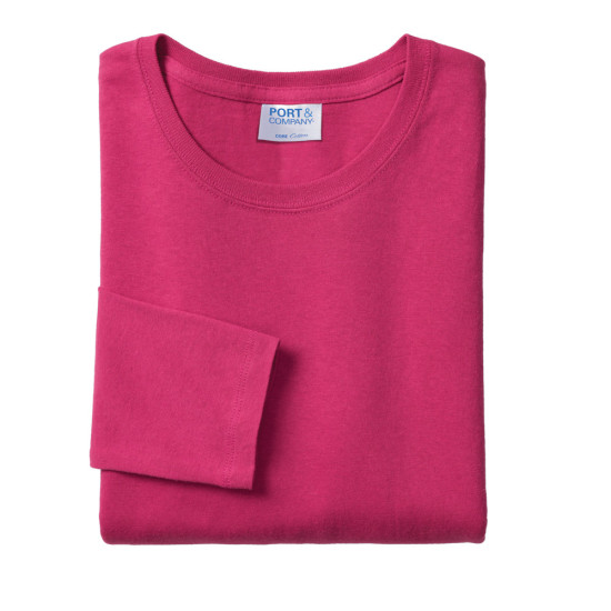 Port & Company® Ladies Long Sleeve Core Cotton Tee