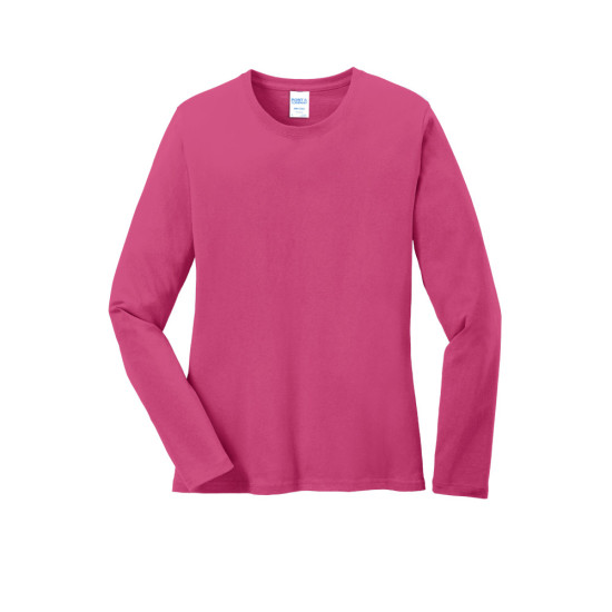 Port & Company® Ladies Long Sleeve Core Cotton Tee