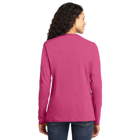 Port & Company® Ladies Long Sleeve Core Cotton Tee