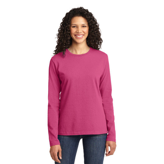 Port & Company® Ladies Long Sleeve Core Cotton Tee