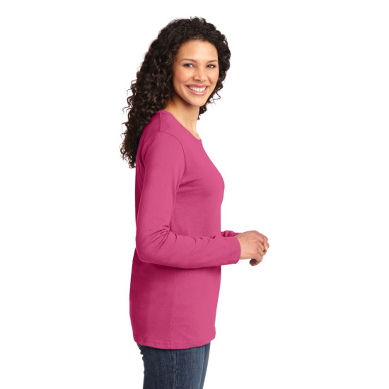 Port & Company® Ladies Long Sleeve Core Cotton Tee