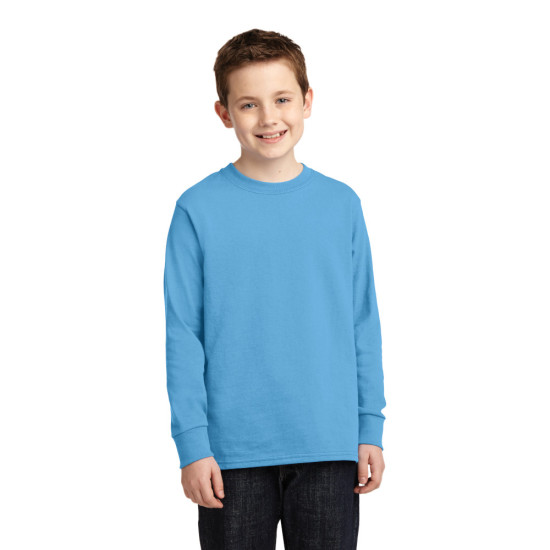 Port & Company® Youth Long Sleeve Core Cotton Tee