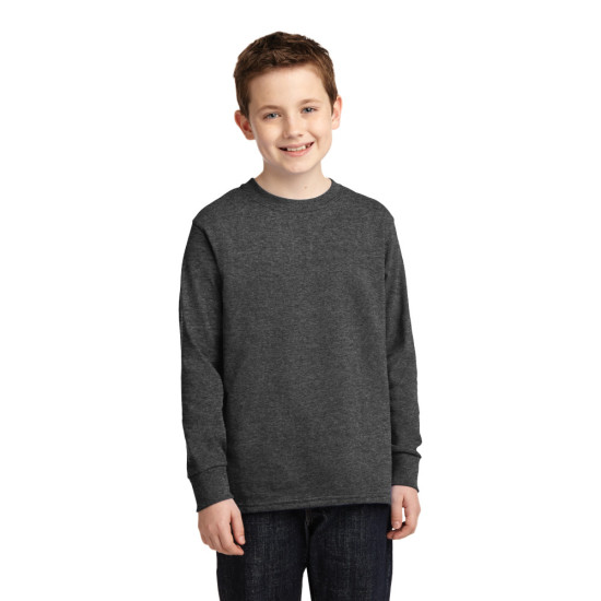 Port & Company® Youth Long Sleeve Core Cotton Tee