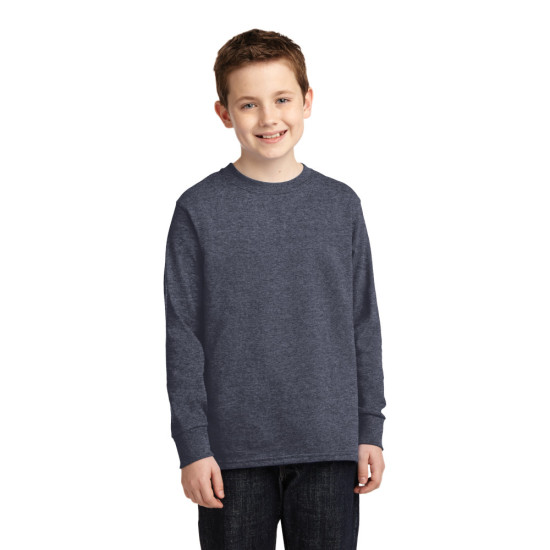 Port & Company® Youth Long Sleeve Core Cotton Tee