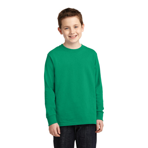 Port & Company® Youth Long Sleeve Core Cotton Tee