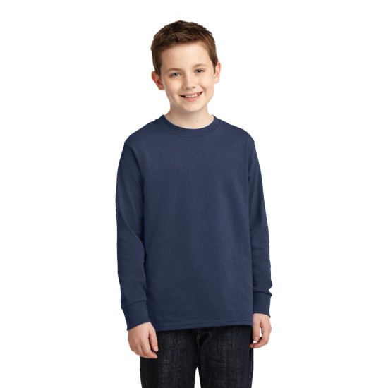 Port & Company® Youth Long Sleeve Core Cotton Tee