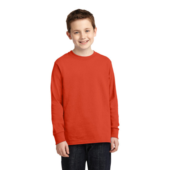 Port & Company® Youth Long Sleeve Core Cotton Tee