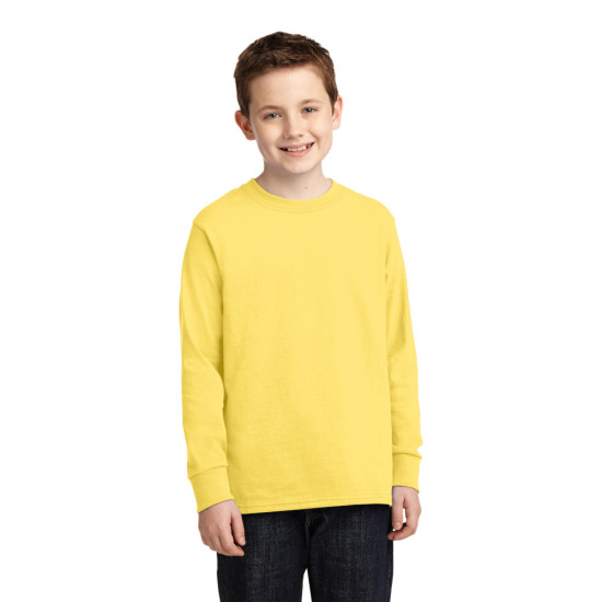 Port & Company® Youth Long Sleeve Core Cotton Tee