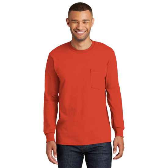 Port & Company® Long Sleeve Essential Pocket Tee