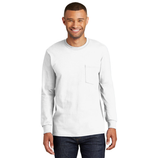 Port & Company® Long Sleeve Essential Pocket Tee