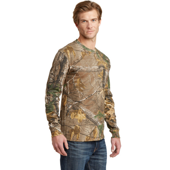 Russell Outdoors™ Realtree® Long Sleeve Explorer 100% Cotton T-Shirt with Pocket