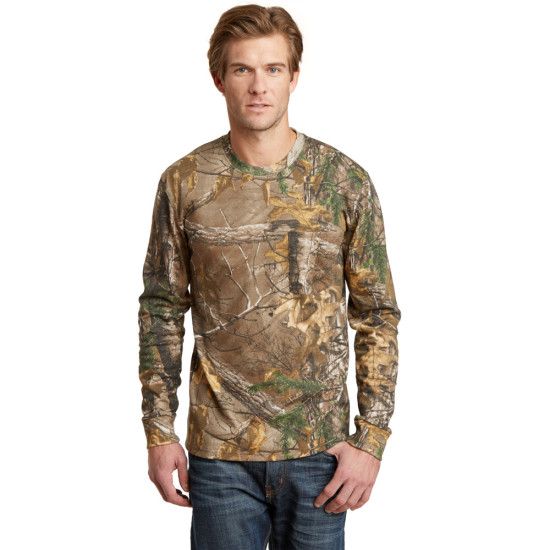 Russell Outdoors™ Realtree® Long Sleeve Explorer 100% Cotton T-Shirt with Pocket