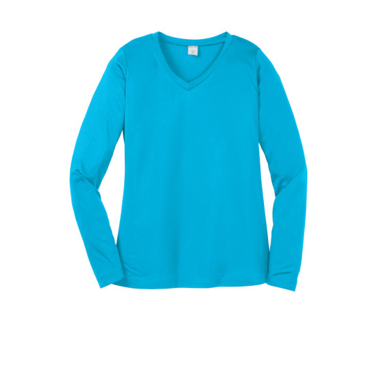 Sport-Tek® Ladies Long Sleeve PosiCharge® Competitor™ V-Neck Tee