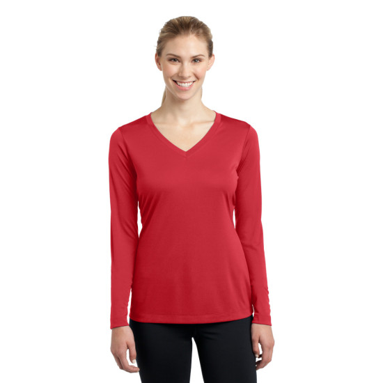 Sport-Tek® Ladies Long Sleeve PosiCharge® Competitor™ V-Neck Tee
