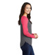 Sport-Tek ® Ladies PosiCharge ® Long Sleeve Tri-Blend Wicking Scoop Neck Raglan Tee