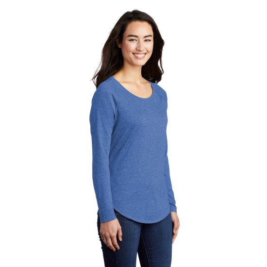 Sport-Tek ® Ladies PosiCharge ® Long Sleeve Tri-Blend Wicking Scoop Neck Raglan Tee
